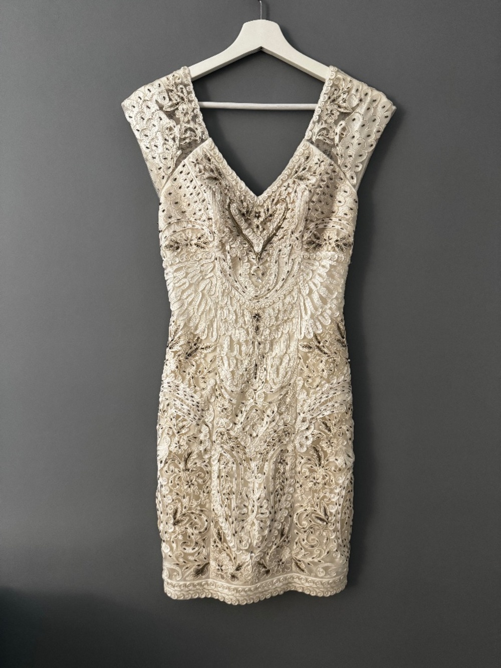 Sue Wong Nocturne Embroidered Mini Dress